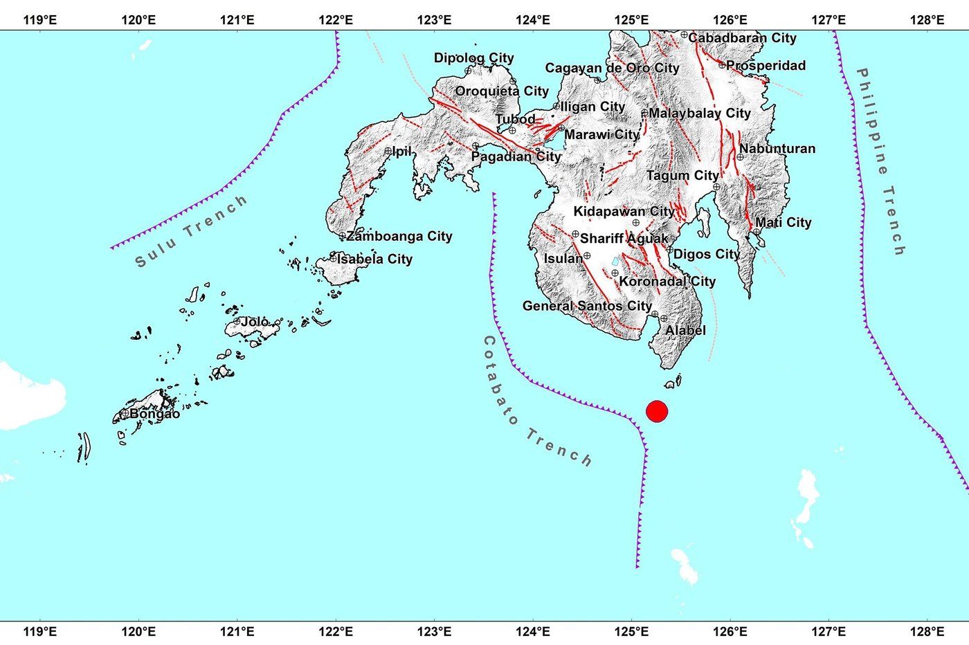 Magnitude 6.4 earthquake hits waters off Sarangani