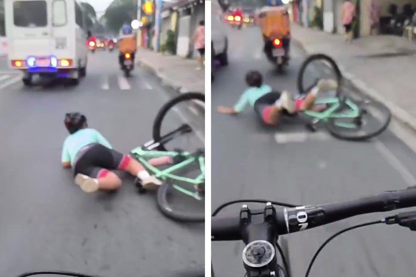 TNVS rider tinakbuhan ang biker matapos mabangga sa Marikina