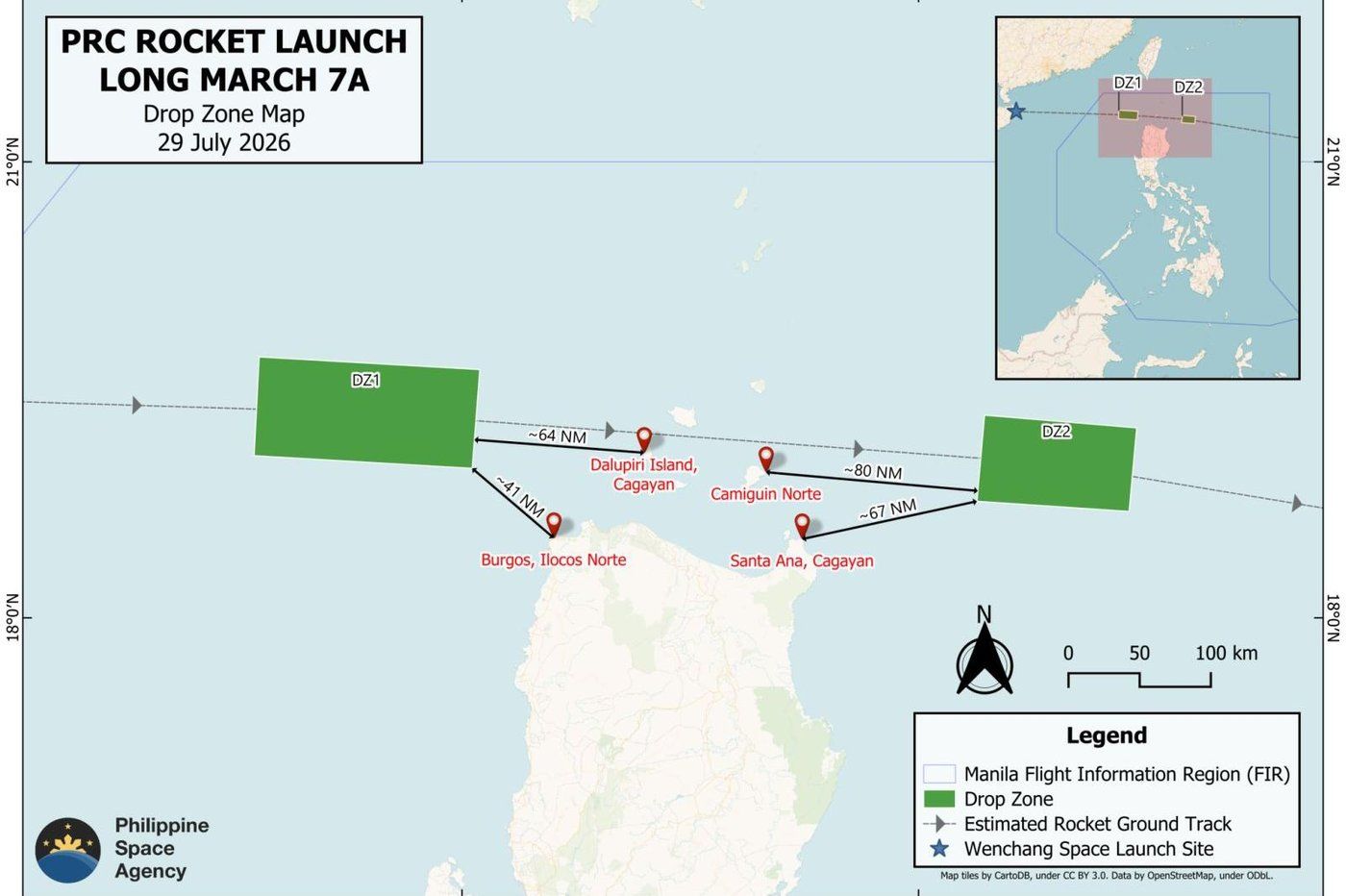 PhilSA issues advisory on debris from recent Chinese rocket launch