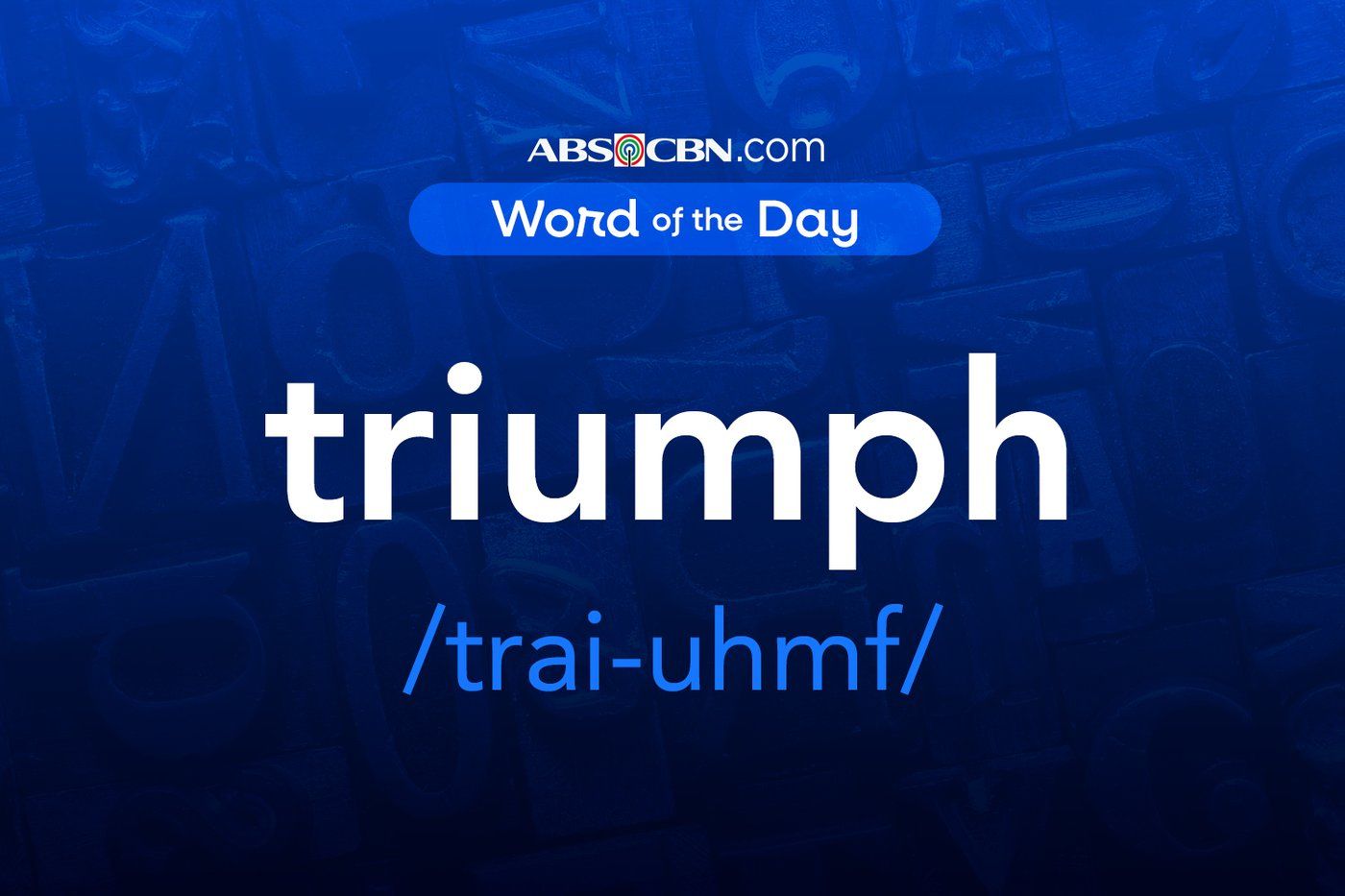 Word of the Day for August 6, 2026: triumph