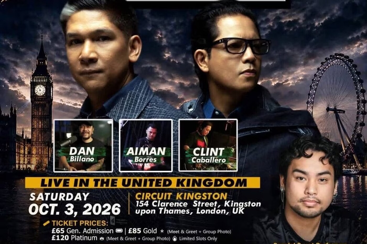 Rivermaya to headline 2-city UK tour with 'Britain's Got Talent' finalist Matty J