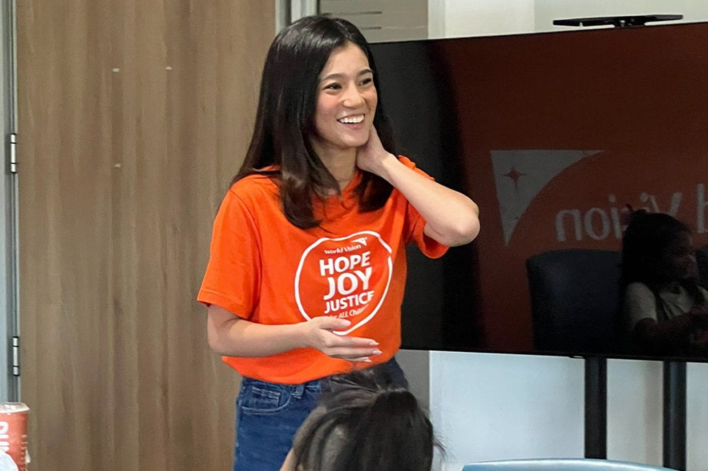 Belle Mariano bonds with sponsored children